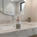 Дозатор для мыла Lefard 755-1034, керамика и пластик, белый с рисунком