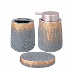 Стакан для зубных щеток Lefard 755-1035, керамика, серая бронза