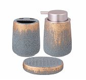 Стакан для зубных щеток Lefard 755-1035, керамика, серая бронза