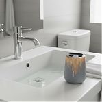 Стакан для зубных щеток Lefard 755-1035, керамика, серая бронза