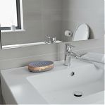 Мыльница для ванной Lefard 755-1035, керамика и пластик, серая бронза