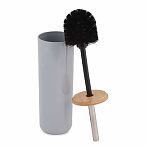 Ершик для унитаза Альтернатива М8066, Бамбук, с высокой подставкой, серый