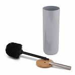 Ершик для унитаза Альтернатива М8066, Бамбук, с высокой подставкой, серый