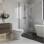 Ершик для унитаза Альтернатива М8066, Бамбук, с высокой подставкой, серый