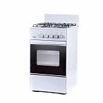 Плита газовая Лада Nova RG 24039 W, цвет белый, объем духовки 50 л, откидная дверца
