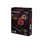 Плита стеклокерамическая Willmark WCP-676B, 2001305, 1 конфорка Hi Light, LED дисплей, таймер, черная, 2 кВт