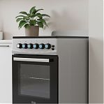 Плита газовая MIU Harisma 526 LUX, УТ-00002919, цвет серый, объем духовки 55 л, откидная дверца