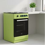 Плита газовая MIU UNO 52S, УТ-00002894, цвет зеленый, объем духовки 54 л, откидная дверца