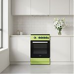 Плита газовая MIU UNO 52S, УТ-00002894, цвет зеленый, объем духовки 54 л, откидная дверца