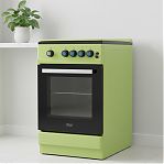 Плита газовая MIU UNO 52S, УТ-00002894, цвет зеленый, объем духовки 54 л, откидная дверца