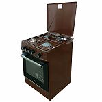 Плита газовая MIU UNO 52S, УТ-00002817, цвет коричневый, объем духовки 55 л, откидная дверца