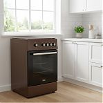 Плита газовая MIU UNO 52S, УТ-00002817, цвет коричневый, объем духовки 55 л, откидная дверца