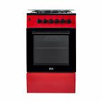Плита газовая MIU UNO 52S, УТ-00002893, цвет красный, объем духовки 54 л, откидная дверца