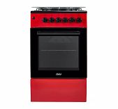 Плита газовая MIU UNO 52S, УТ-00002893, цвет красный, объем духовки 54 л, откидная дверца
