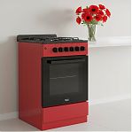 Плита газовая MIU UNO 52S, УТ-00002893, цвет красный, объем духовки 54 л, откидная дверца