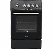 Плита газовая MIU UNO 52S, УТ-00002816, цвет черный, объем духовки 52.8 л, откидная дверца