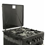 Плита газовая MIU UNO 52S, УТ-00002816, цвет черный, объем духовки 52.8 л, откидная дверца