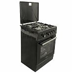 Плита газовая MIU UNO 52S, УТ-00002816, цвет черный, объем духовки 52.8 л, откидная дверца