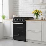 Плита газовая MIU UNO 52S, УТ-00002816, цвет черный, объем духовки 52.8 л, откидная дверца