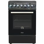 Плита комбинированная MIU Harisma 516S , цвет черный, объем электродуховки 52.8 л, откидная дверца