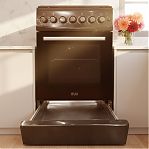 Плита комбинированная MIU Harisma 516S , цвет черный, объем электродуховки 52.8 л, откидная дверца