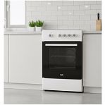 Плита комбинированная MIU UNO 51S, цвет белый, объем электродуховки 52.8 л, откидная дверца