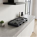 Плита газовая настольная Homestar HS-1203, 212165, 3 конфорки, цвет серый