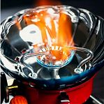 Плита газовая портативная Energy GS-100, 0.3 кВт, 1 конфорка, пьезоподжиг, регулируемая ветрозащита, цвет красный