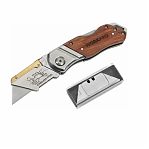Нож складной Workpro, ручка из дерева WP211014
