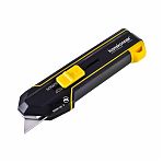 Нож строительный Hanskonner HK1076-08-06, 19 мм, сталь SK5, трапециевидное лезвие, 4 режима, 5 дополнительных лезвий