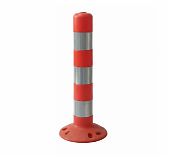 Столбик сигнальный дорожный, гибкий, светоотражающие полосы, 480 мм