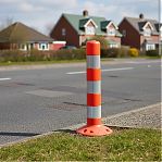 Столбик сигнальный дорожный, гибкий, светоотражающие полосы, 480 мм