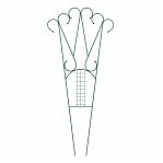 Шпалера неразборная, комбинированная 000161, сталь, зеленая, длина 2 м