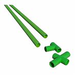 Комплект для сборки и усиления Парника 41627, 15 штук трубок, 6 штук тройников, 12 штук крестовин, пластик, зеленый 