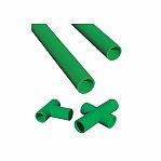 Комплект для сборки и усиления Парника 41627, 15 штук трубок, 6 штук тройников, 12 штук крестовин, пластик, зеленый 