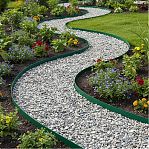 Бордюр садовый Standartpark Канта SP 82552-Ч пластик, высота 10 см, оливковый, бухта 10 м