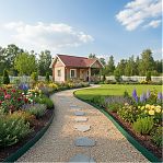 Бордюр садовый Standartpark Канта SP 82552-Ч пластик, высота 10 см, оливковый, бухта 10 м