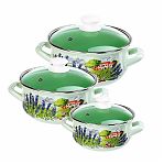 Набор эмалированных кастрюль Тоскана-Экстра 2х3х4л 