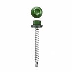 Саморез кровельный зелёный RAL 6002 4,8х35 мм