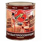 Лак Poli-R быстросохнущий для внутренних работ, шелковисто-матовый, бесцветный 0.75 л