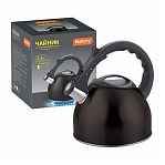 Чайник MAL-042-N нержавеющая сталь 2,5 л со свистком черный MALLONY MAL-042-N
