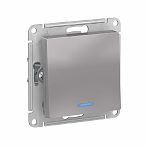 Выключатель одинарный  Schneider Electric AtlasDesign  ATN000313 с подсветкой, алюминий