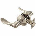 Защёлка с ручками Maxi Locks 891BK-SN с фиксатором, для межкомнатной двери, матовый никель