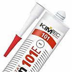 Герметик силиконовый Kim Tec Silicon 101E, для внутренних и наружных работ, белый, 280 мл