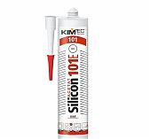 Герметик силиконовый Kim Tec Silicon 101E, для внутренних и наружных работ, белый, 280 мл