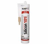 Герметик силиконовый Kim Tec Silicon 101E, для внутренних и наружных работ, бежевый, 310 мл