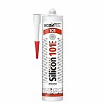 Герметик  силиконовый KimTec Silicon 101E, для внутренних и наружных работ, светло-серый, 280 мл