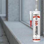 Герметик  силиконовый Kim Tec Silicon 101 Е, для внутренних и наружных работ, серый, 280 мл