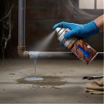 Герметик-спрей синтетический Kudo 212297, водостойкий, защита от коррозии, серый, 520 мл