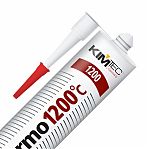 Герметик силикатный KimTec Termo 1200, термостойкий, черный, 280 мл